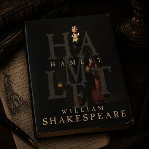 Shakespeare Hamlet Hardcover Dark Academia Book Gothic Library Decor